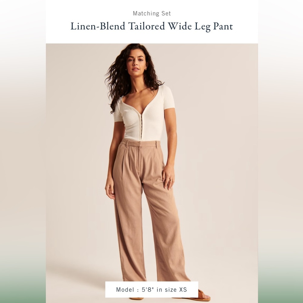 *NEW* Linen Blend A&F Trouser Medium Long